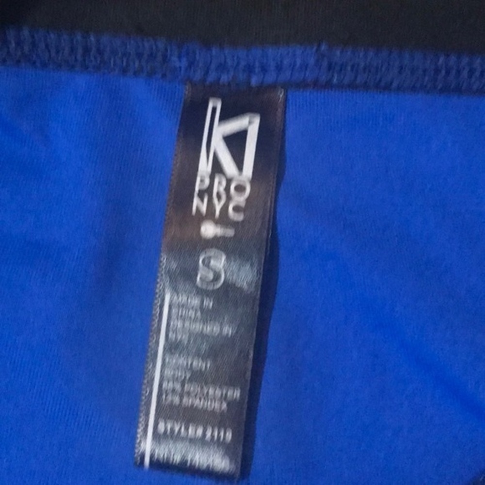 KI Pro NYC Black/Blue Performance Leggings - Picture 3 of 8